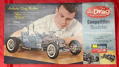 Vintage Monogram 1/8  The Big Drag  Supercharged Comp Roadster #PC84 1098 BOXED • $781