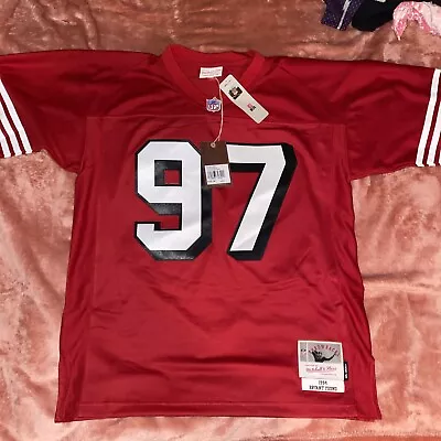 BRYANT YOUNG 1994 San Francisco 49ers MITCHELL & NESS Throwback LEGACY L • $80