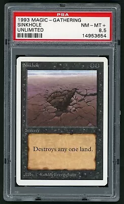 1993 MTG Magic The Gathering Card Sinkhole Unlimited PSA 8.5 • $74.89