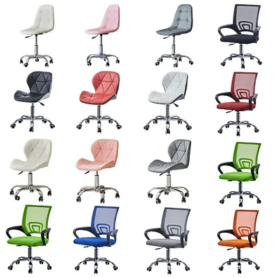 Mesh/Faux Leather Computer Chair Office Chair Swivel Lift Cushioned Adjustable • £35.99