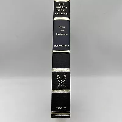 Crime And Punishment Fyodor Dostoyevsky 1958 World's Great Classics Grolier * • $19.91