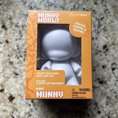 Mini Munny World Create Own Vinyl Toy DIY KIDROBOT Loot Crate Exclusive NIP • $11.50