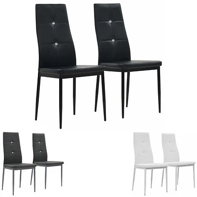 $123.99 • Buy 2/4/6x Dining Chairs Faux Leather Kitchen High Back Seat Multi Colours VidaXL