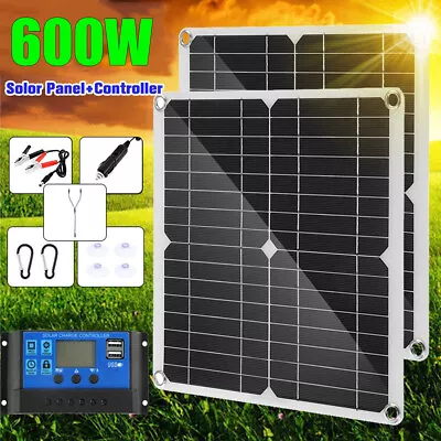 £22.86 • Buy 600W Solar Panel Kit 12V Battery Charger 100A Controller RV Trailer Camper Van