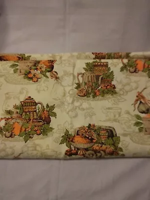 Vintage 60's-70's Kitchen Themed Fabric~ 8 Yds X 43  Wide~Kitchen Items Collages • $45