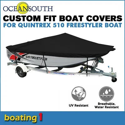 $365 • Buy Oceansouth Trailerable Custom Boat Cover For Quintrex 510 Freestyler
