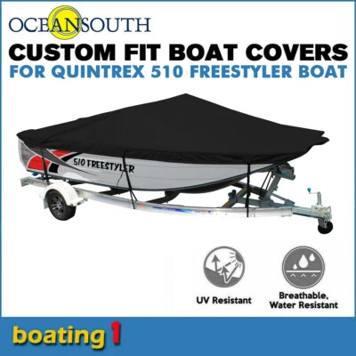 $365 • Buy Oceansouth Trailerable Custom Boat Cover For Quintrex 510 Freestyler