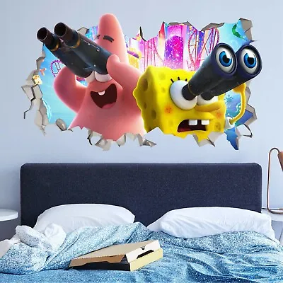 £26.24 • Buy SpongeBob SquarePants The Movie Custom Wall Decals 3D Wall Stickers Art JO496