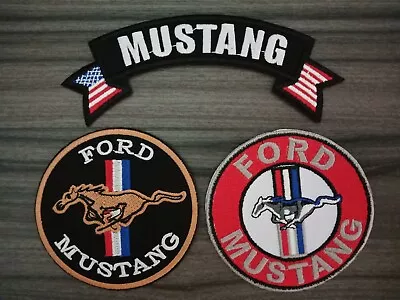 3 Style Patch FORD MUSTANG Racing Car Biker Embroidered Iron Or Sew On Shirt   • $9.99