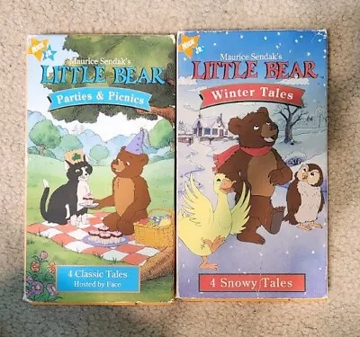 Maurice Sendak’s Little Bear (2 Playtested VHS) Parties & Picnics Winter Tales • $15.88