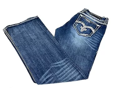$48.94 • Buy Rock Revival Alanis Boot Denim Jeans Medium Wash Women's Size 32