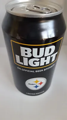 $5.99 • Buy Bud Light  * Pittsburgh Steelers ** 2016  Empty 12 Oz Can   Bottom Open   Empty