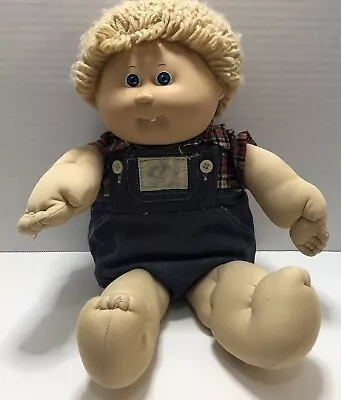 Vintage ￼1982 Cabbage Patch Kid Blonde Hair Blue Eyed Boy With One Tooth • $26.50