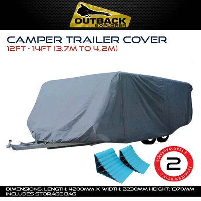 $106.99 • Buy Outback Explorer 12ft - 14ft Camper Trailer Cover For Jayco Hawk Dove & Chocks
