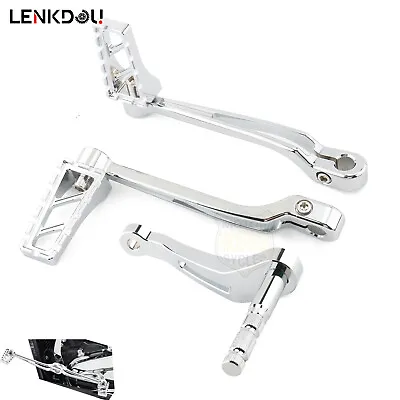 Motorcycle Heel Toe Shift Lever Shifter Rod Lever Pegs Kit For Harley Softail FL • $85.41