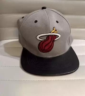 Miami Heat Mitchell & Ness Snapback Hat Cap NBA Hardwood Classics Gray • $18