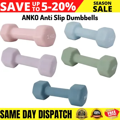 $22.65 • Buy ANKO Anti Slip Dumbbells Weightlifting Dumbbell Barbell Gym Weights AUS