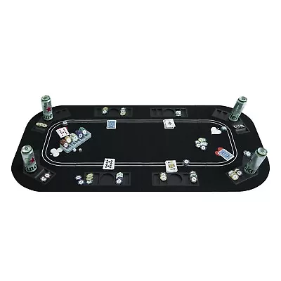 3 In 1 Poker Table Top Black Felt Poker Top For TablesFoldable Anti-Slip Pok... • $153.60