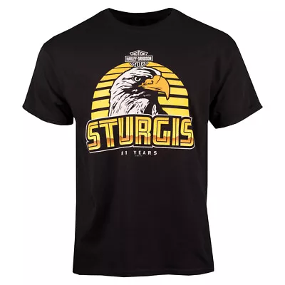 2021 Sturgis Harley-Davidson® Men's 81st Rally Eagle Black Short Sleeve T-Shirt • $14.50