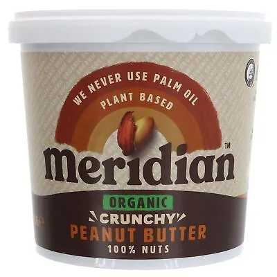 Meridian | Peanut Butter Crunchy-Organic - No Added Salt | 1 X 1kg • £14.92