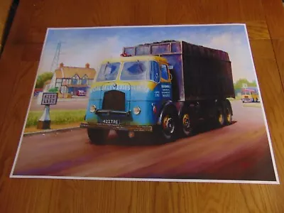 Mike Jeffries Poster Print TVW Bulk Coal 8 Wheel Tipper. 56.5 X 42cm.in VGC. • £29.99