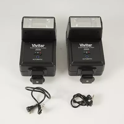 Lot Of 2 Vivitar 2000 Electronic Flash • $20