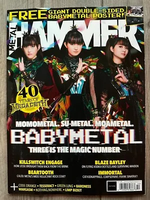 BABYMETAL With FREE POSTER 40 Years Megadeth METAL HAMMER Magazine Oct 2023 BLAZ • $14.99