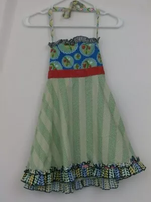 Matilda Jane Girl SZ 8 Ellie Roundabout Dress Wonderful Parade Strawberry Stripe • $34.99