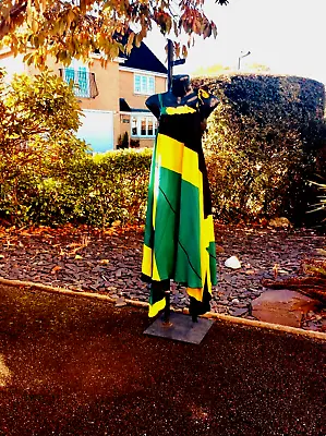 Jamaican Flag Colour Print Smock Dress......12-14 • £36.99