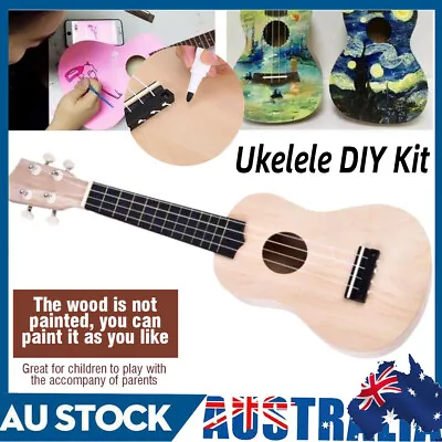 $13.05 • Buy 21  Ukelele Ukulele Basswood Guitar DIY Kit Hawaii Music Guitar Handwork Kids