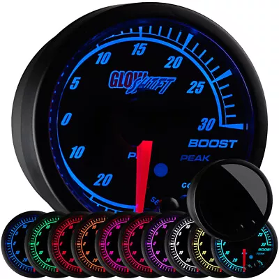 52mm GlowShift Elite 10 Color 30 PSI Boost / Vacuum Gauge • $89.99