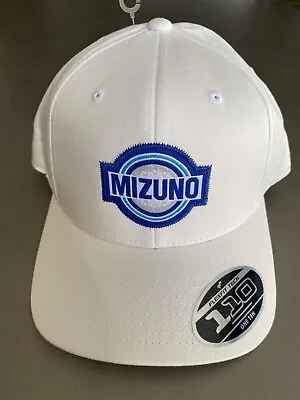 Mizuno NEW 2023 Golf Patch Snapback Hat FlexFit Tech 110. White With Blue Hit. • $25