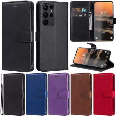 Case For Samsung Galaxy S8 S9 S22 S20 Ultra S10 Plus Leather Flip Wallet Cover • £3.89