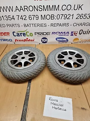 £79.99 • Buy Roma Medical Marbella Electric Wheelchair Parts Drive Wheels And Solid Tyres...