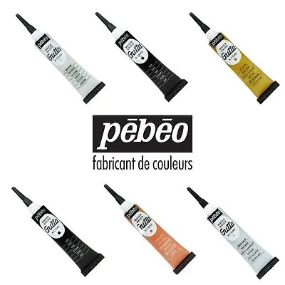 Pebeo Gutta Fabric Outlining Paint 20ml Tube Water Based Fabric Liner • £6.45