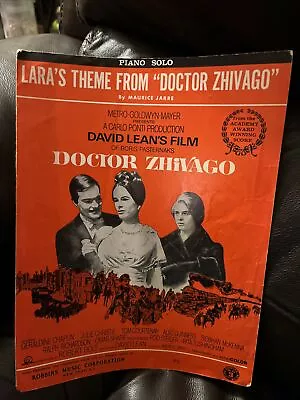 Doctor Zhivago Sheet Music 1965 Lara's Theme Julie Christie Piano Solo Movie VGU • $11.99