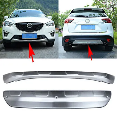 For Mazda CX-5 2012-2016 Silver Titanium Front&Rear Bumper Skid Protector Guard • $245.99