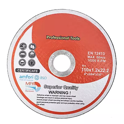 100 Pack 6 X.045 X7/8  Cut-Off Wheel - Metal & Stainless Steel Cutting Discs • $149.83