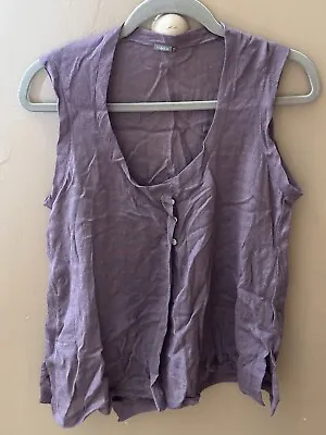 MATTA NY Mauve  Sleeveless  Top Hidden Buttons  SZ Small • $40