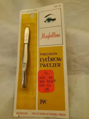 VTG Sealed Maybelline Straight End Tip Precision Eyebrow TWEEZER's New Old Stock • $30