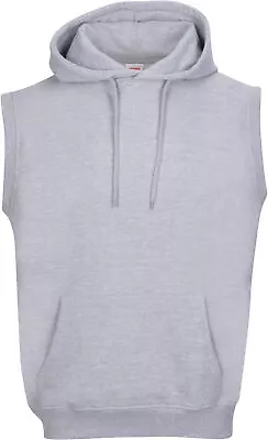 Mens Workout Hoodie Sleeveless Muscle Tank Top Gym Pullover Hooded Sweatshirt • $24.95