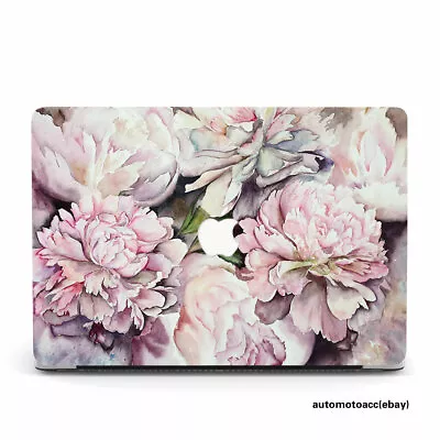 Girly Pink Flower Painting Case For Macbook Pro 14 16 15 13 Air 11 12 Inch Cover • £8.26