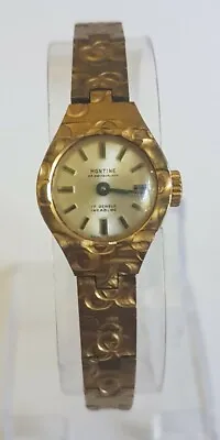 Beautiful Vintage Montine 17 Jewels Women's Mechanical Watch • $43.55