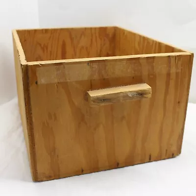 Vintage Crate Wooden Box With Handles Stackable 14.5  X 11  X 8  #3 • $29.95