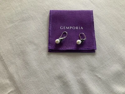 £16.99 • Buy South Sea Pearl & Black Onyx Sterling Silver Earrings + Authenticity Certificate
