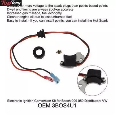 $39.61 • Buy Electronic Ignition Conversion Kit For Bosch 009 050 Distributors 3BOS4U1 VW P1