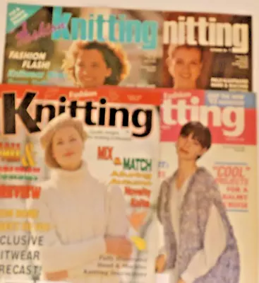 Vintage VTG Fashion Knitting Magazines 1991 1995 1996 Lot Of 4 • $19.99