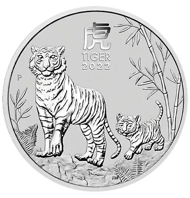 2022 Year Of The Tiger - 1/2 Oz 999 Silver Bullion Coin From The Perth Mint • $40