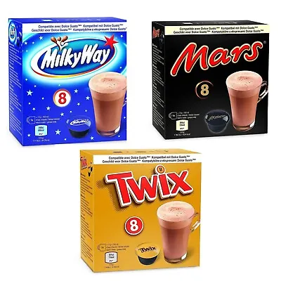 NESCAFE DOLCE GUSTO CAPSULES Hot Chocolate Drink Milky Way/ Mars/ Twix 3 Pack • $48.97