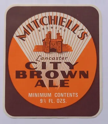 Mitchell's Of Lancaster - City Brown Ale  - 9 2/3 Fl Oz  - Vintage Beer Label • $3.47